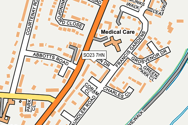 SO23 7HN map - OS OpenMap – Local (Ordnance Survey)