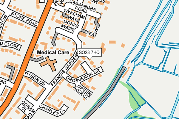 SO23 7HQ map - OS OpenMap – Local (Ordnance Survey)