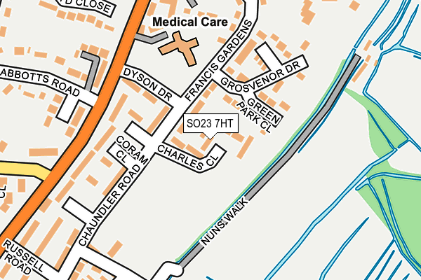 SO23 7HT map - OS OpenMap – Local (Ordnance Survey)