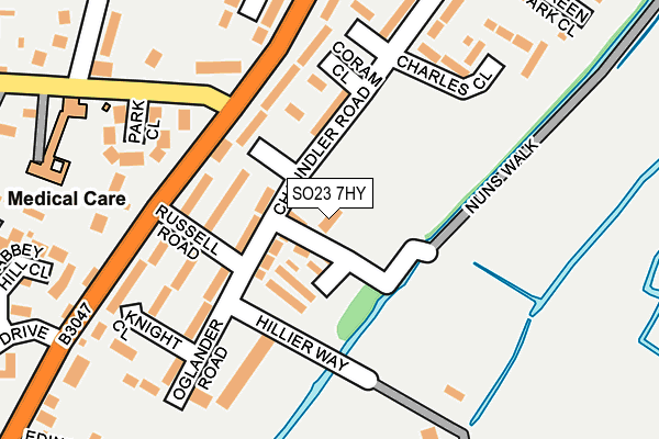 SO23 7HY map - OS OpenMap – Local (Ordnance Survey)