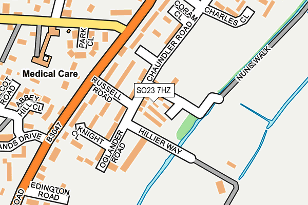 SO23 7HZ map - OS OpenMap – Local (Ordnance Survey)