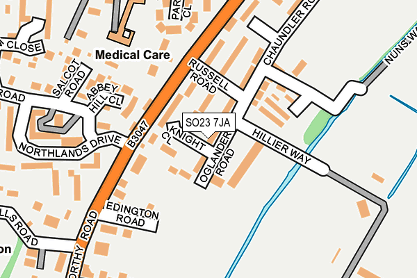 SO23 7JA map - OS OpenMap – Local (Ordnance Survey)