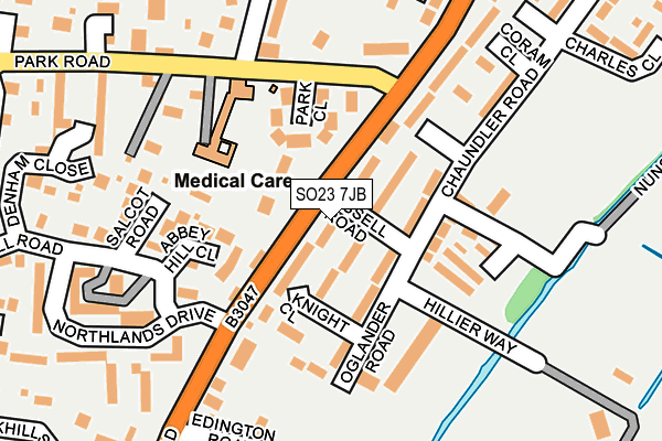 SO23 7JB map - OS OpenMap – Local (Ordnance Survey)