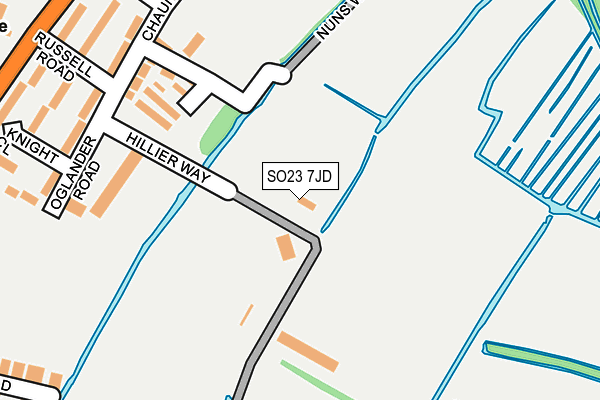 SO23 7JD map - OS OpenMap – Local (Ordnance Survey)