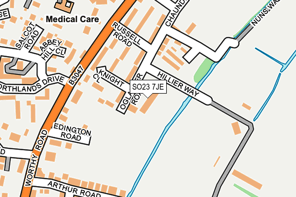 SO23 7JE map - OS OpenMap – Local (Ordnance Survey)