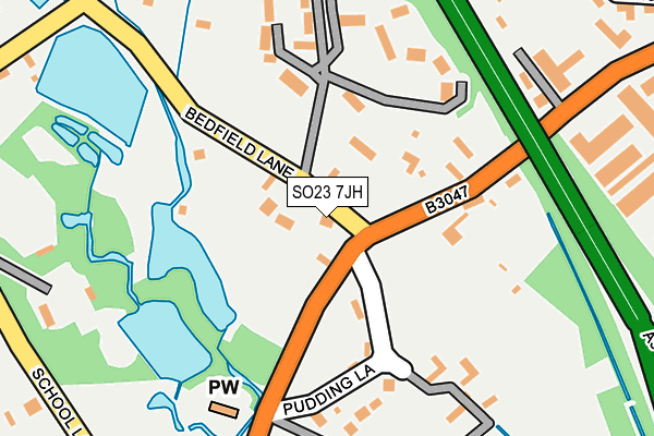 SO23 7JH map - OS OpenMap – Local (Ordnance Survey)
