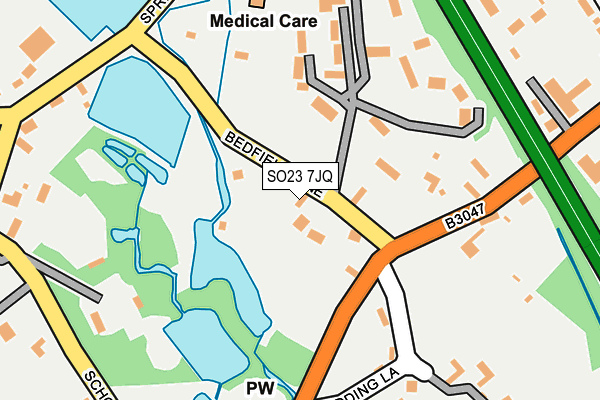 SO23 7JQ map - OS OpenMap – Local (Ordnance Survey)