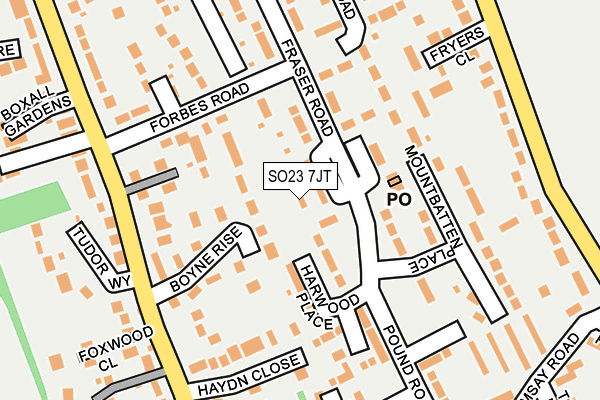 SO23 7JT map - OS OpenMap – Local (Ordnance Survey)