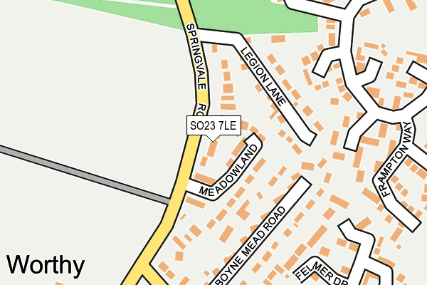 SO23 7LE map - OS OpenMap – Local (Ordnance Survey)