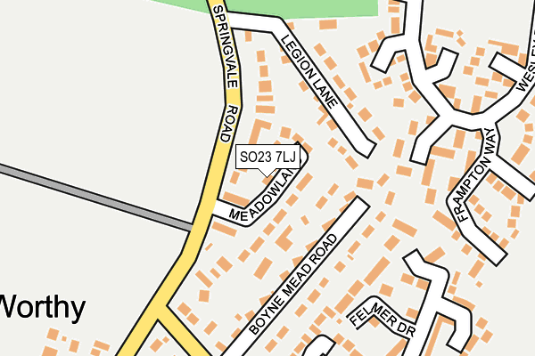 SO23 7LJ map - OS OpenMap – Local (Ordnance Survey)