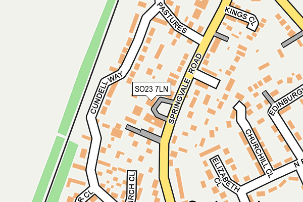 SO23 7LN map - OS OpenMap – Local (Ordnance Survey)