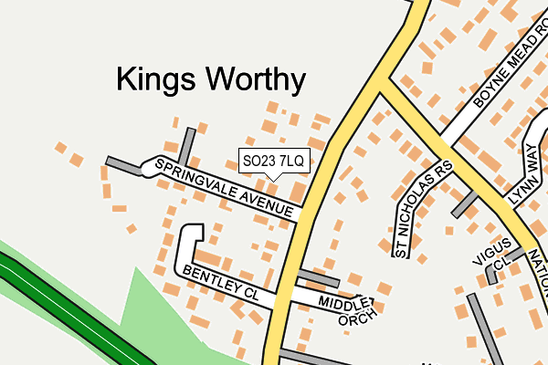 SO23 7LQ map - OS OpenMap – Local (Ordnance Survey)