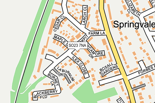 SO23 7NA map - OS OpenMap – Local (Ordnance Survey)