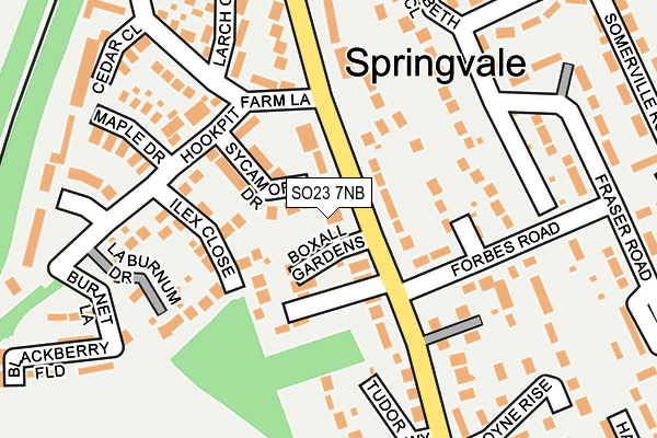 SO23 7NB map - OS OpenMap – Local (Ordnance Survey)