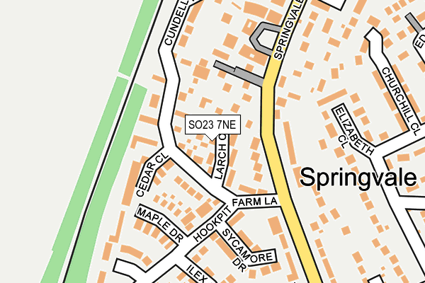 SO23 7NE map - OS OpenMap – Local (Ordnance Survey)