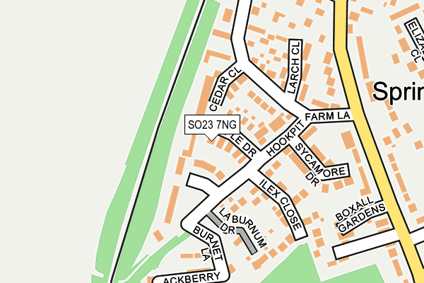 SO23 7NG map - OS OpenMap – Local (Ordnance Survey)