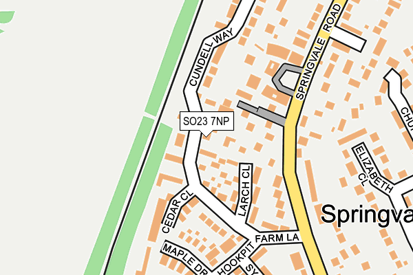 SO23 7NP map - OS OpenMap – Local (Ordnance Survey)