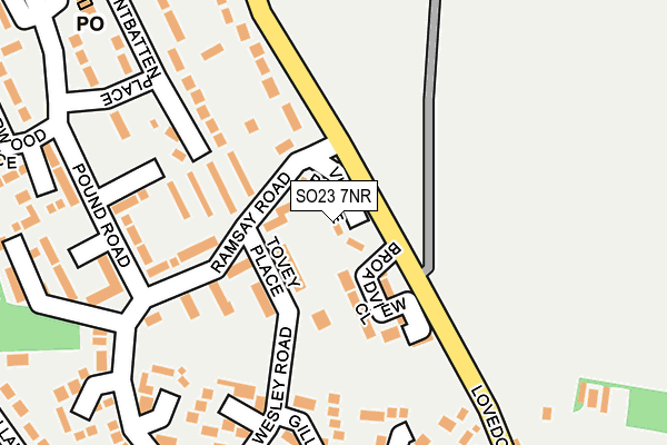 SO23 7NR map - OS OpenMap – Local (Ordnance Survey)