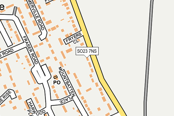 SO23 7NS map - OS OpenMap – Local (Ordnance Survey)