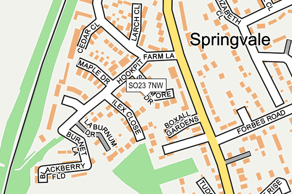 SO23 7NW map - OS OpenMap – Local (Ordnance Survey)