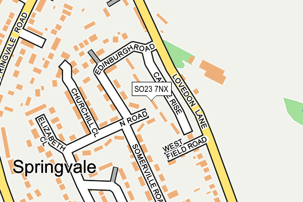 SO23 7NX map - OS OpenMap – Local (Ordnance Survey)