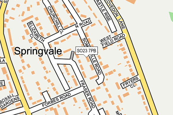 SO23 7PB map - OS OpenMap – Local (Ordnance Survey)