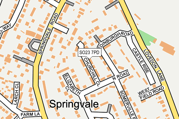 SO23 7PD map - OS OpenMap – Local (Ordnance Survey)