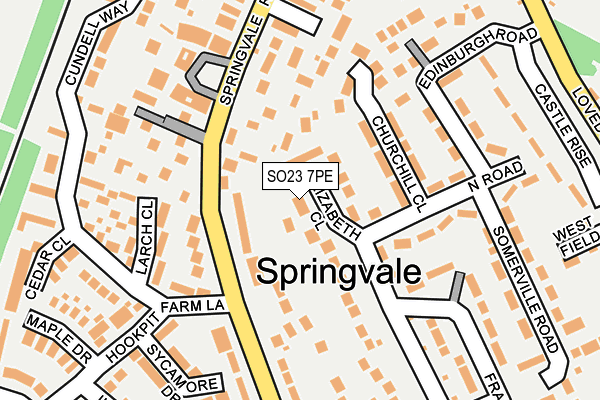 SO23 7PE map - OS OpenMap – Local (Ordnance Survey)