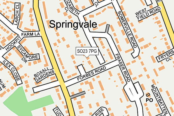 SO23 7PG map - OS OpenMap – Local (Ordnance Survey)