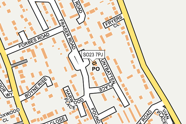 SO23 7PJ map - OS OpenMap – Local (Ordnance Survey)