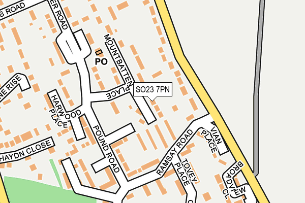 SO23 7PN map - OS OpenMap – Local (Ordnance Survey)