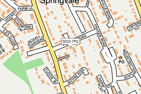 SO23 7PQ map - OS OpenMap – Local (Ordnance Survey)
