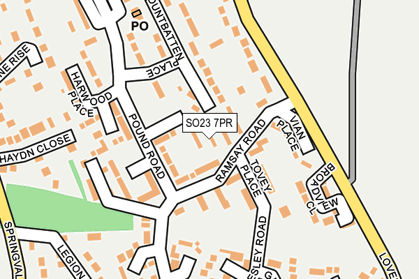 SO23 7PR map - OS OpenMap – Local (Ordnance Survey)