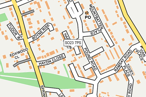 SO23 7PS map - OS OpenMap – Local (Ordnance Survey)