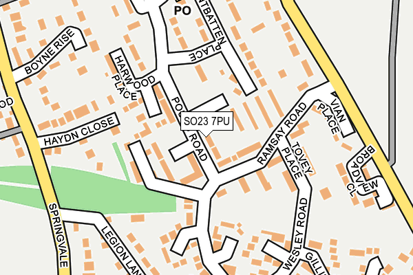 SO23 7PU map - OS OpenMap – Local (Ordnance Survey)