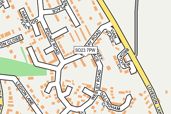 SO23 7PW map - OS OpenMap – Local (Ordnance Survey)