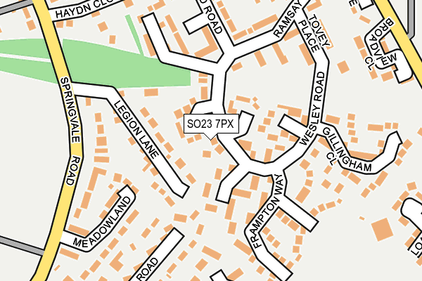 SO23 7PX map - OS OpenMap – Local (Ordnance Survey)
