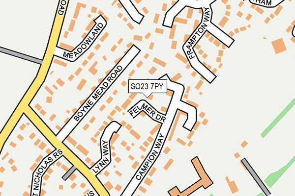 SO23 7PY map - OS OpenMap – Local (Ordnance Survey)