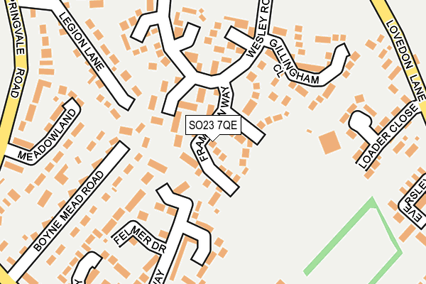 SO23 7QE map - OS OpenMap – Local (Ordnance Survey)