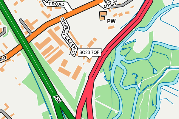 SO23 7QF map - OS OpenMap – Local (Ordnance Survey)