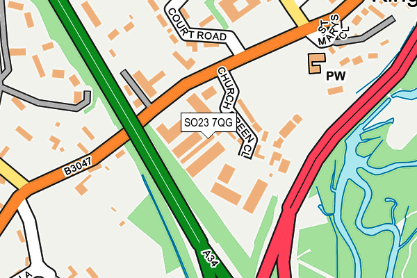 SO23 7QG map - OS OpenMap – Local (Ordnance Survey)