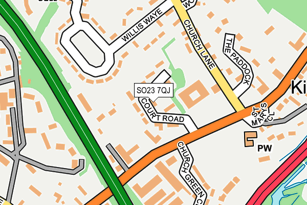 SO23 7QJ map - OS OpenMap – Local (Ordnance Survey)