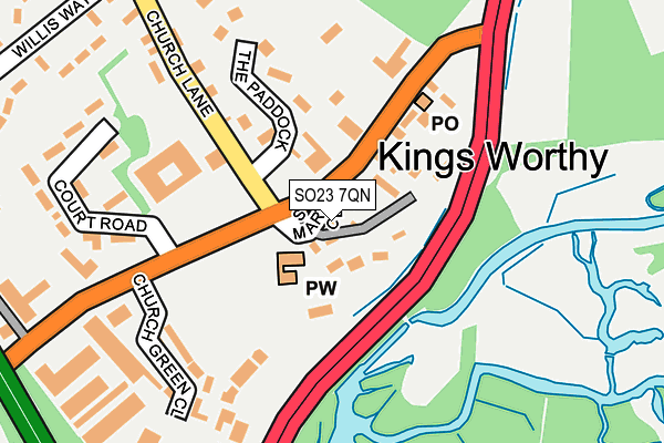 SO23 7QN map - OS OpenMap – Local (Ordnance Survey)