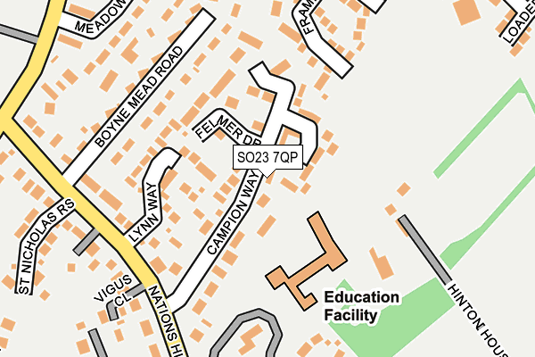 SO23 7QP map - OS OpenMap – Local (Ordnance Survey)