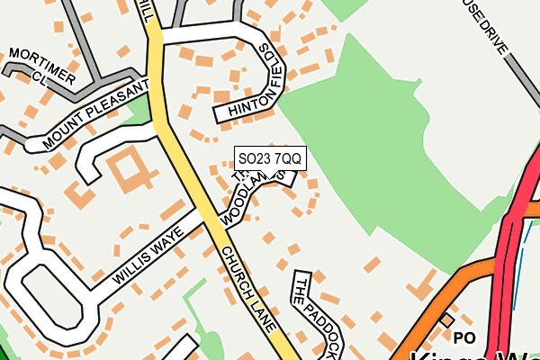 SO23 7QQ map - OS OpenMap – Local (Ordnance Survey)