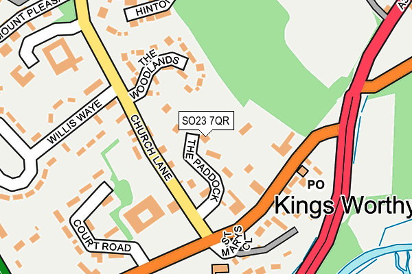 SO23 7QR map - OS OpenMap – Local (Ordnance Survey)