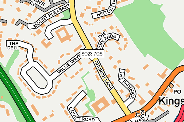 SO23 7QS map - OS OpenMap – Local (Ordnance Survey)