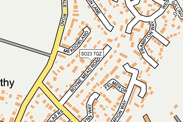 SO23 7QZ map - OS OpenMap – Local (Ordnance Survey)