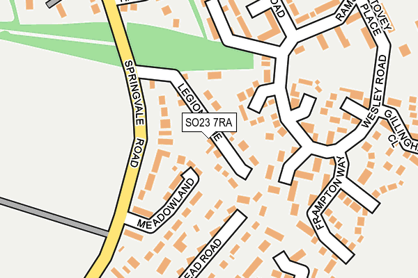 SO23 7RA map - OS OpenMap – Local (Ordnance Survey)