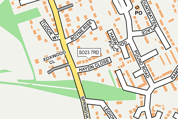 SO23 7RD map - OS OpenMap – Local (Ordnance Survey)